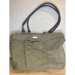 baggallini travel tote bag Shoulder Luggage Handle Pocket Olive Green Wallet